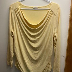 Kettlewell Long Sleeve Cowl Neck LL color: banana